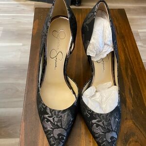 Jessica Simpson Black Lace Heels